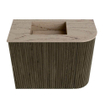 Mondiaz JOYA-DLUX 51.6cm toiletmeubel - ronding rechts kleur Shadow - Wastafel FAYE positie Links 1 kraangat kleur Arena. SW1424819