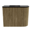 Mondiaz JOYA 51.6cm toiletmeubel - ronding rechts kleur Dusk - Wastafel FAYE positie Links Zonder kraangat kleur Urban. SW1421676