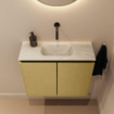 MONDIAZ TURE-DLUX Meuble toilette - 60cm - Oro - EDEN - vasque Ostra - position centrale - sans trou de robinet SW1104970