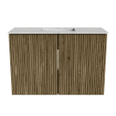 Mondiaz JOYA-DLUX Meuble de toilette 60cm - couleur Dusk - Vasque FAYE position Milieu 1 trou de robinet couleur Opalo. SW1423284