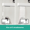 Hansgrohe Finoris wastafelkraan 230 met douche pop-up plug mat wit SW651588