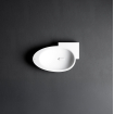 Clou First vasque de fontaine 38,8x24,6cm trou de robinet à droite Aluite Blanc mat SW9276
