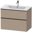 Duravit D-neo Meuble sous vasque 81x46.2x62.5cm 1 tiroir Lin mat SW641139