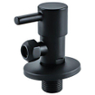 Fortifura Calvi Robinet d'arrêt d'angle - coudé - raccord mural 1/2" - raccord à compression 3/8" / 10 mm pour flexible - noir mat SW791728