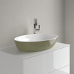 Villeroy & Boch Artis opzetwastafel 61x41cm ovaal sage green SW644081