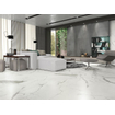 Terravito Alpuro wand- en vloertegel - 60x120cm - 10.5mm - Rechthoek - gerectificeerd - Marmerlook - Wit/zwart mat SW542092