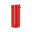 Brabantia Touch Bin Afvalemmer - 30 liter - kunststof binnenemmer - passion red SW1117311