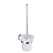 Fortifura Calvi ensemble WC 3 pièces - porte-rouleau sans couvercle - brosse WC - patère double ronde - inox brossé PVD (inox) SW1248392