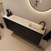 MONDIAZ TURE-DLUX Meuble toilette - 120cm - Urban - EDEN - vasque Frappe - position droite - 1 trou de robinet SW1102633