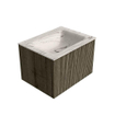 MONDIAZ KURVE-DLUX Meuble de salle de bains 60cm couleur Shadow avec 1 tiroir et 0 porte. Lavabo CLOUD Central sans trou de robinet Nata. SW1432259