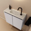 MONDIAZ TURE-DLUX Meuble toilette - 60cm - Cale - EDEN - vasque Opalo - position centrale - 1 trou de robinet SW1104228