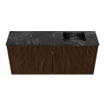 Mondiaz JOYA-DLUX 90cm toiletmeubel - kleur Walnut - Wastafel FAYE positie Rechts Zonder kraangat kleur Lava. SW1422468