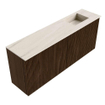 Mondiaz JOYA-DLUX Meuble de salle de bains 100cm - couleur Walnut - Vasque FAYE position Droite 1 trou de robinet couleur Meli. SW1424432