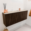 Mondiaz JOYA-DLUX 100cm toiletmeubel - kleur Walnut - Wastafel FAYE positie Midden 1 kraangat kleur Frappe. SW1422352