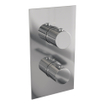 BRAUER Stripe Thermostatische Inbouw Regendouche - 3-weg - rechthoekig - SET 24 - 25cm douchekop - plafondarm - 3-standen handdouche - doucheslang - geïntegreerde glijstang - chroom SW1434761