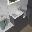 Duravit ME by Starck lave-mains pour meuble 43x30cm avec 1 trou de robinet à droite avec trop-plein avec WonderGliss blanc SW84169