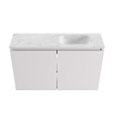 MONDIAZ TURE-DLUX Meuble toilette - 80cm - Cale - EDEN - vasque Opalo - position droite - 1 trou de robinet SW1104248