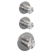 BRAUER Brushed Edition Regendoucheset inbouw - hoofddouche 30cm - 3 gladde knoppen - inclusief inbouwdeel - rechte wandarm - glijstang - handdouche rond 3 standen - PVD - geborsteld RVS SW374427