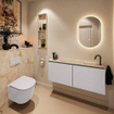 MONDIAZ TURE-DLUX Meuble toilette - 120cm - Cale - EDEN - vasque Frappe - position droite - 1 trou de robinet SW1102712