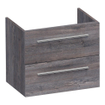 BRAUER Trust wastafelonderkast - 59x39x50cm - ondiep - excl. opbouwgrepen - 2 softclose lades - 1 sifon uitsparing - Driftwood SW1204085