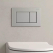 Geberit Sigma01 bedieningsplaat - 2-toets spoeling - vierkant - mat chroom gelakt TWEEDEKANS OUT14635
