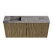 Mondiaz JOYA-DLUX 90cm toiletmeubel - kleur Dusk - Wastafel FAYE positie Links Zonder kraangat kleur Sombra. SW1426145