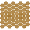 The Mosaic Factory Valencia mozaïektegel - 27.6x32.9cm - wand en vloertegel - Zeshoek/Hexagon - Gerecycled glas Mustard Mat SW374595