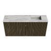 Mondiaz JOYA-DLUX 90cm toiletmeubel - kleur Shadow - Wastafel FAYE positie Rechts Zonder kraangat kleur Glace. SW1422766