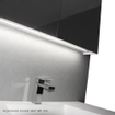 Saniclass Dual Armoire de toilette 100x70x15cm avec éclairage LED indirect 2 portes Blanc SW242130
