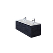 HR badmeubelen Cover Lavabo - 121x46.5x1.8cm - 2 trous de robinet - 2 vasques - céramique blanc SW533008
