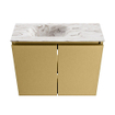 MONDIAZ TURE-DLUX Meuble toilette - 60cm - Oro - EDEN - vasque Glace - position gauche - 1 trou de robinet SW1103407