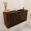 Mondiaz JOYA 80cm meuble de salle de bains - couleur Walnut - Vasque FAYE position Droite 1 trou de robinet couleur Urban. SW1421314