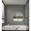Adema Aura Miroir salle de bain 80x68.3cm - demi-sphère - horizontal/vertical - éclairage LED indirect - chauffe miroir - infrarouge SW1152327