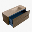 Mondiaz CIRO-DLUX Badkamermeubelset - 120x45x50cm - Solid surface wastafel Saba - 1 wasbak Rechts - zonder kraangaten - 2 lades - Dusk SW1533337