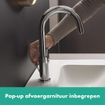 Hansgrohe Vernis Blend wastafelkraan uitloop draaibaar met afvoerplug chroom SW642531