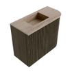 Mondiaz JOYA-DLUX 51.6cm toiletmeubel - ronding rechts kleur Shadow - Wastafel FAYE positie Links 1 kraangat kleur Saba. SW1425136