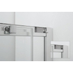 Crosswater Clear 6 kwartronde douchecabine met 1 schuifdeur 100x80x195cm 6mm helder veiligheidsglas zilver SW487124