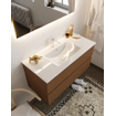 Mondiaz VICA ensemble de meuble de salle de bain - 100cm - meuble sous-vasque reposant - 2 tiroirs - lavabo denia milieu - 1 trou de robinet - version XL 60cm haut SW1089703