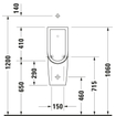 Duravit Starck 3 Urinoir (rigole) 0290479