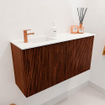 Mondiaz JOYA 80cm toiletmeubel - kleur Ruby - Wastafel FAYE positie Links 1 kraangat kleur Talc. SW1421726