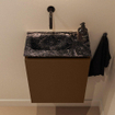MONDIAZ TURE-DLUX Meuble WC 40cm Rust. EDEN lavabo Lava position gauche. Sans trou de robinet. SW1103977