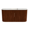 Mondiaz JOYA-DLUX 83.2cm toiletmeubel - ronding links en rechts kleur Ruby - Wastafel FAYE positie Midden Zonder kraangat kleur Ostra. SW1423820