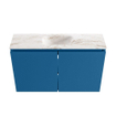 MONDIAZ TURE-DLUX Meuble de toilettes 80 cm Jeans. EDEN lavabo Frappe position milieu. Avec 1 trou de robinet. SW1102803