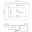Differnz ELIN Lavabo - 61x46.5cm - polybéton - taupe SW1236916
