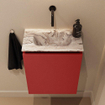 MONDIAZ TURE-DLUX Meuble toilette - 40cm - Fire - EDEN - vasque Glace - position centrale - sans trou de robinet SW1103272