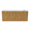 Mondiaz JOYA-DLUX 100cm toiletmeubel - kleur Oak - Wastafel FAYE positie Rechts Zonder kraangat kleur Ostra. SW1422211