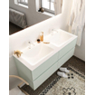 Mondiaz VICA ensemble de meuble de salle de bain - 120cm - meuble sous-vasque gris - 4 tiroirs - lavabo cloud double - 2 trous de robinet - miroir LED - version XL 60cm de haut SW1098156