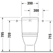 Duravit Starck 3 closet staand 370x430x655mm diepspoel wit TWEEDEKANS OUT14206