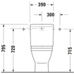 Duravit Starck 3 WC à poser à fond creux EV sans réservoir avec Wondergliss Blanc 0314382