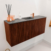Mondiaz JOYA-DLUX 90cm toiletmeubel - kleur Ruby - Wastafel FAYE positie Midden 1 kraangat kleur Sombra. SW1425669